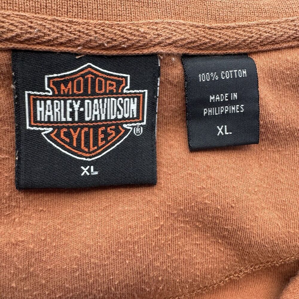 Harley Davidson Motorcycles Mens Size XL Long Sleeve‎ Polo Shirt 2008 Michigan - Picture 2 of 12